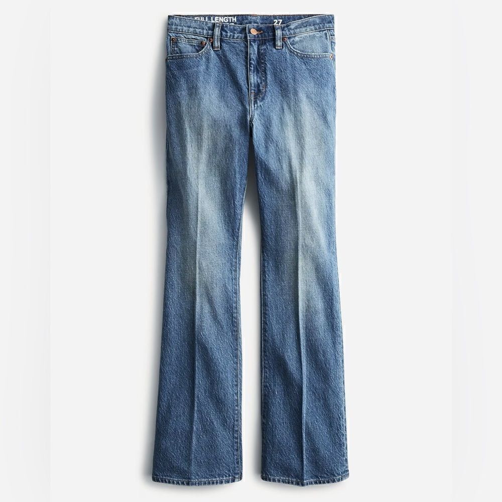 J Crew Full Length Demi Boot Jean in Emporio Wash NWT